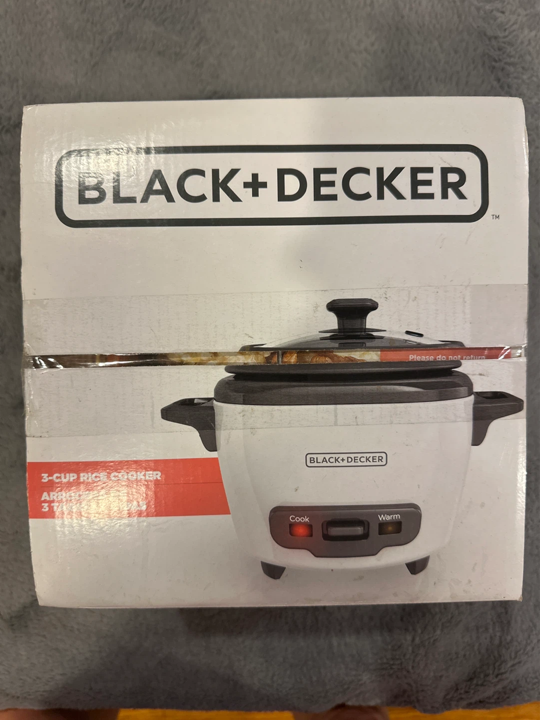 BLACK+DECKER 3-Cup Rice Cooker