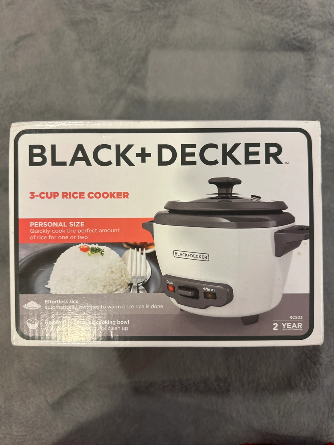 BLACK+DECKER 3-Cup Rice Cooker - photo 2