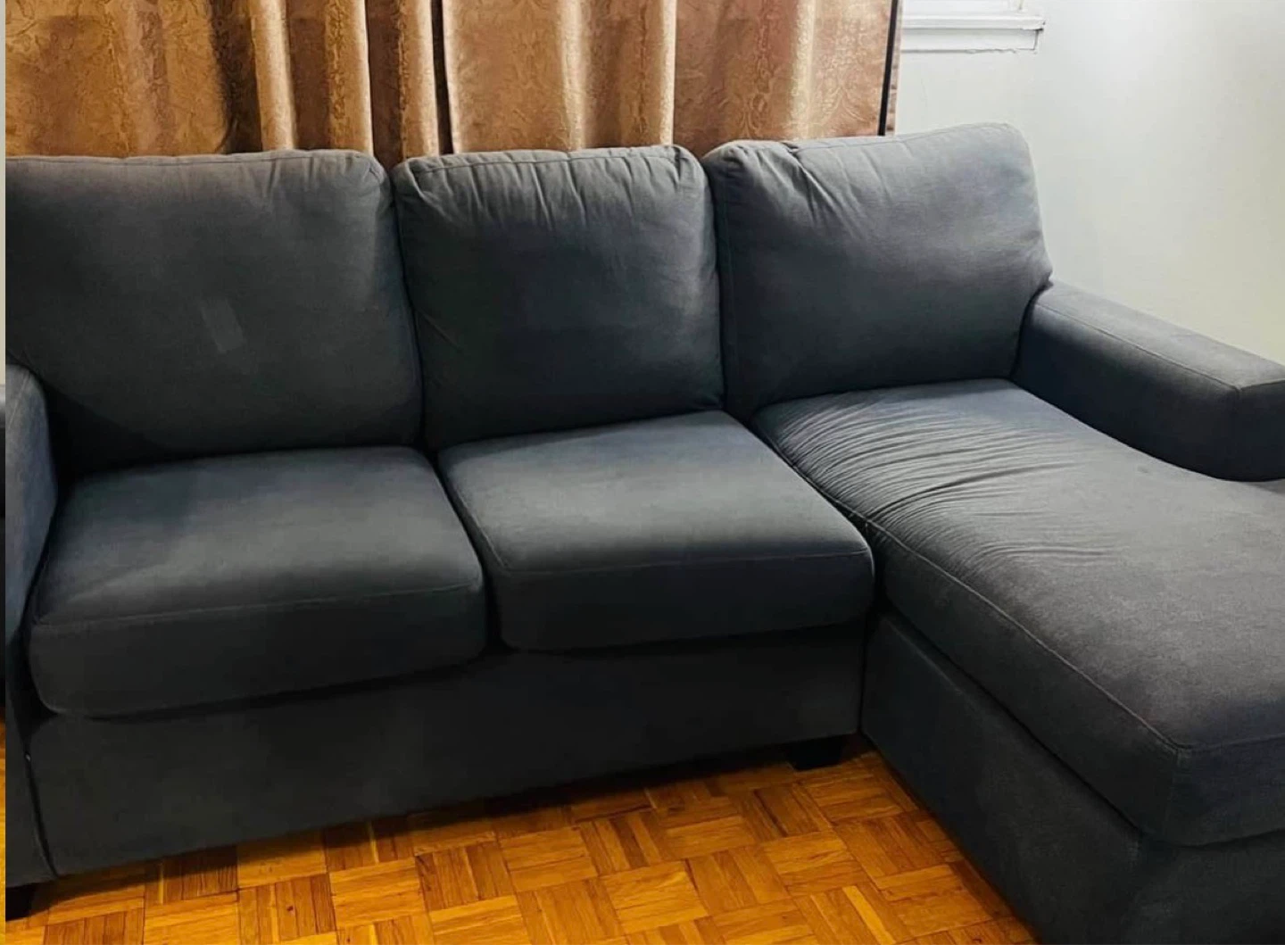Dark Grey Sectional Sofa with Chaise - photo 3