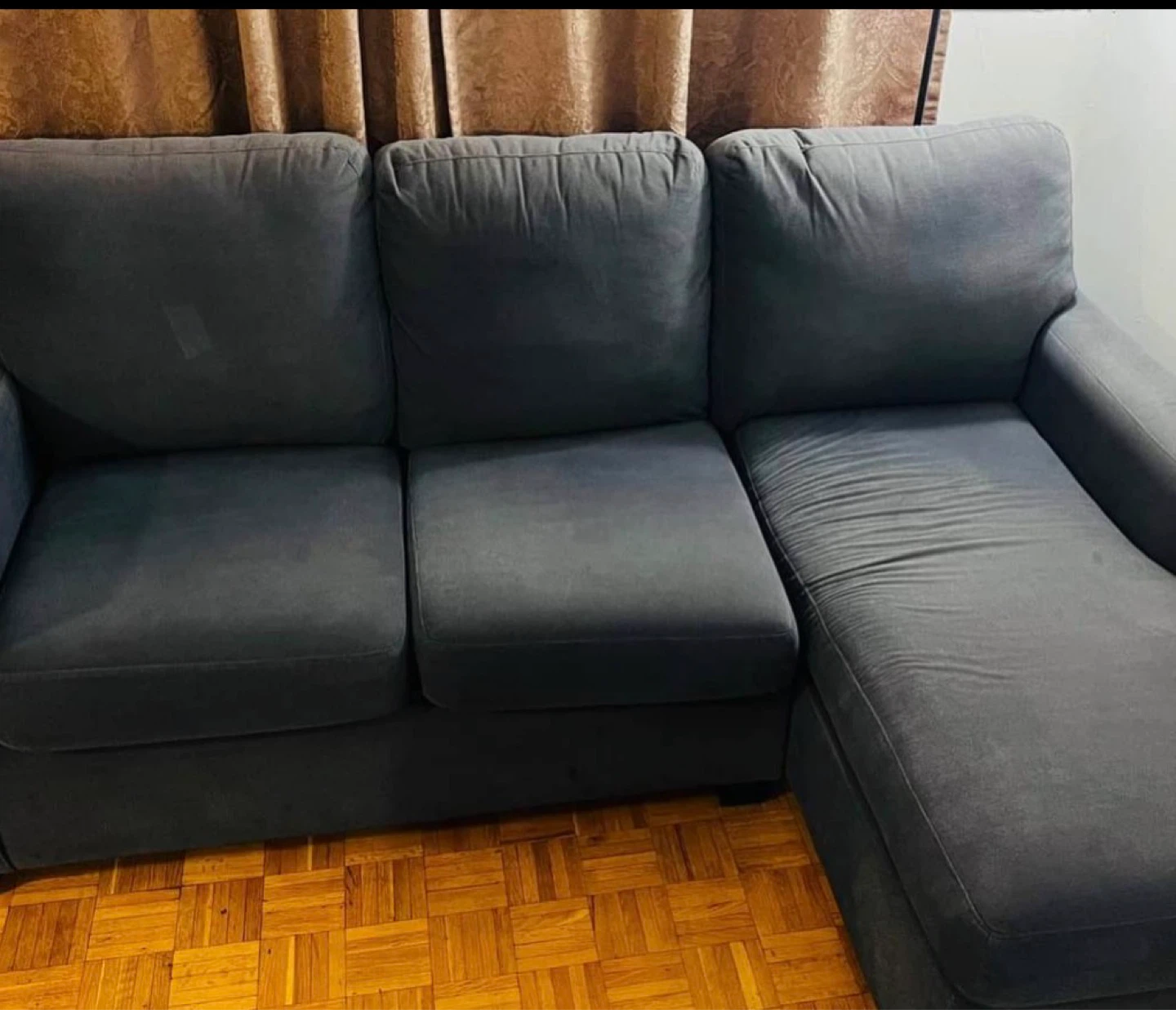Dark Grey Sectional Sofa with Chaise