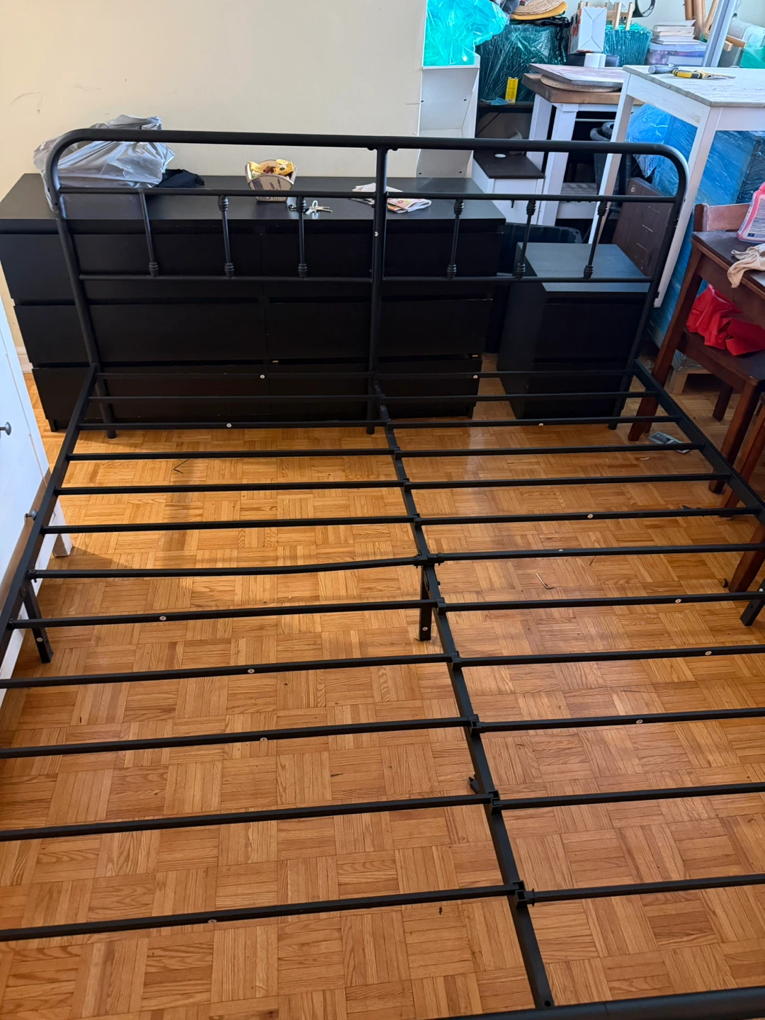 Black Metal double Bed Frame