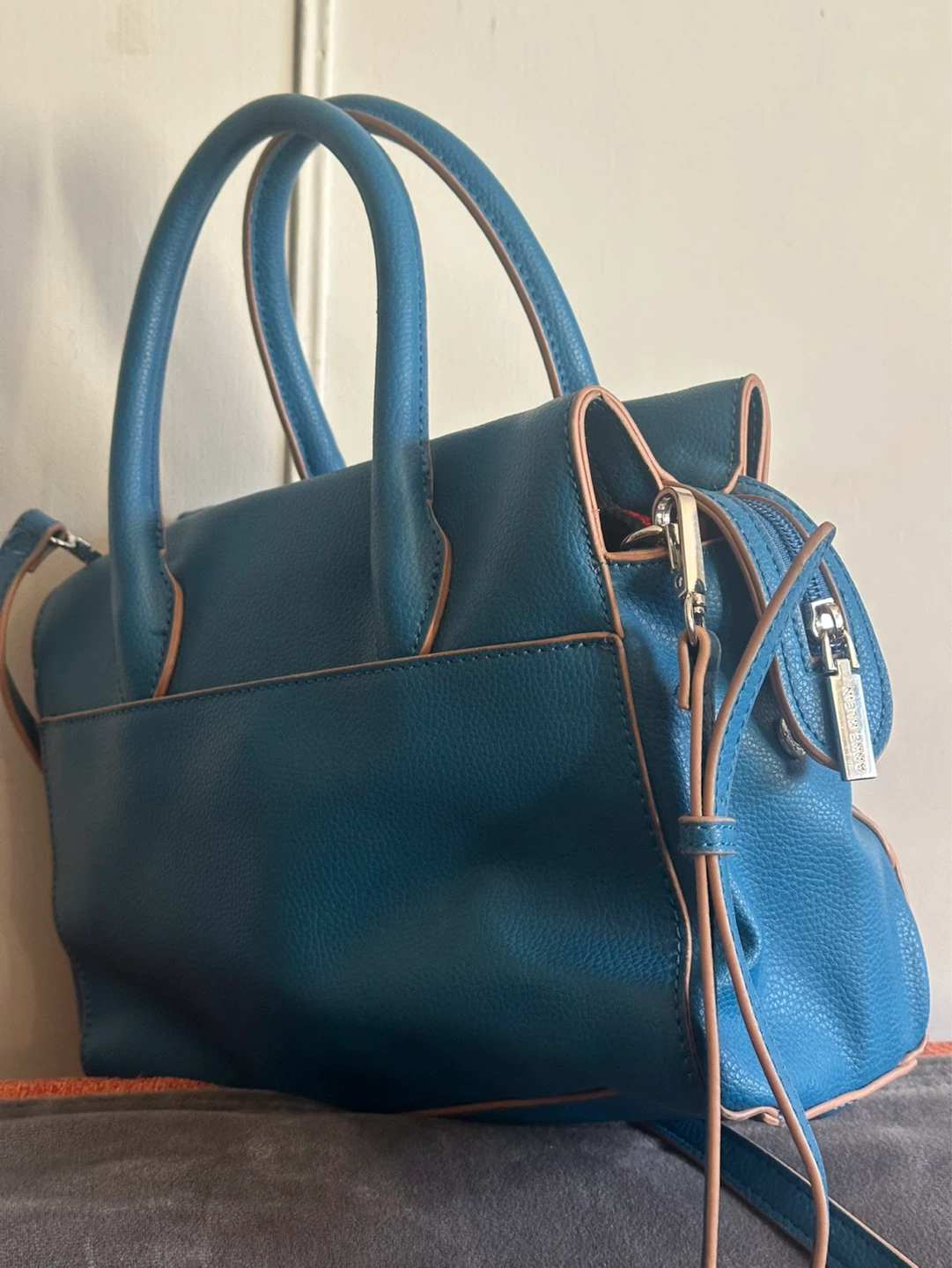 Anne Klein Blue textured Satchel - photo 3