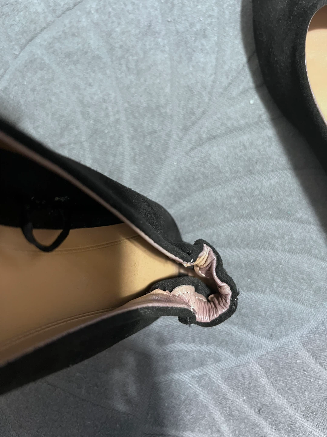 H&M Black Suede Ballet Flats - photo 4