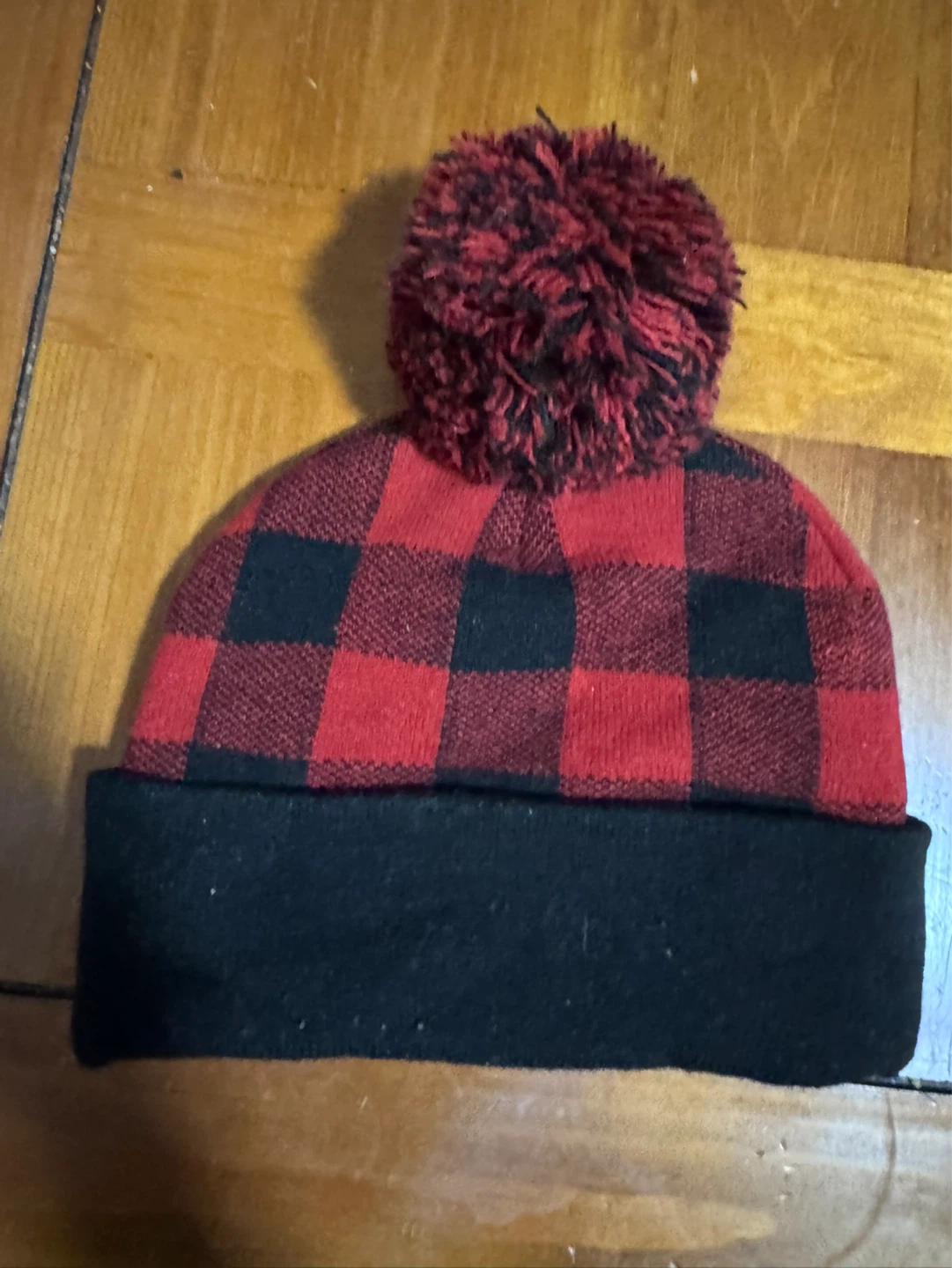 NEW Roots Plaid Pom Pom Toque - Red/Black - photo 2