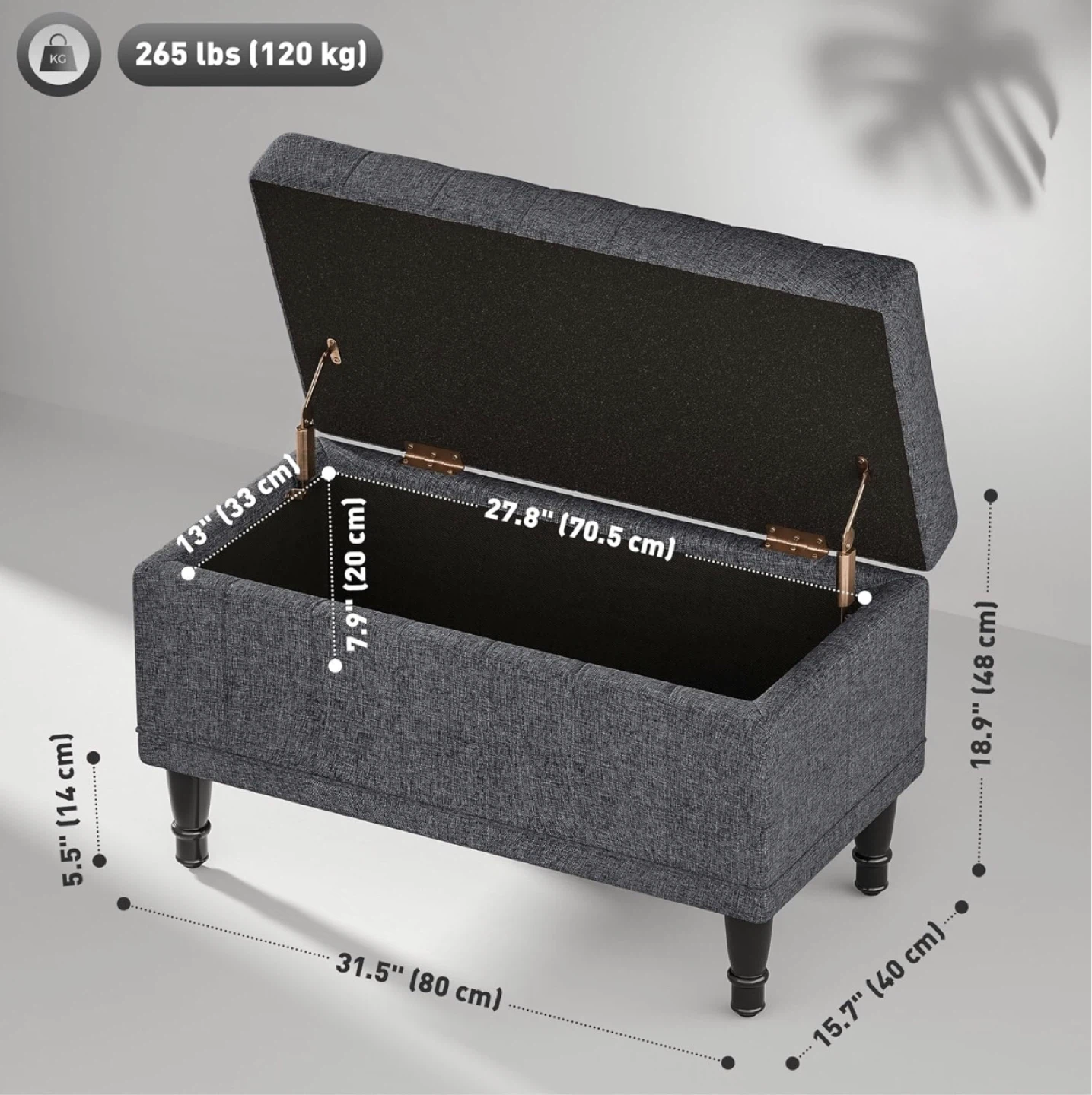 Elegant Storage Ottoman - photo 2