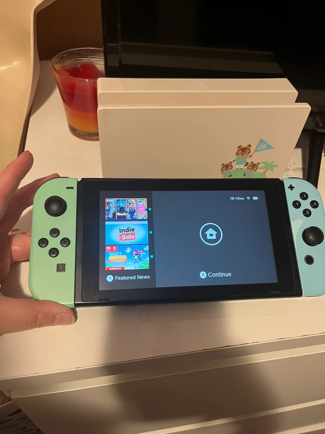 Nintendo Switch Animal Crossing Edition with Grip - photo 2