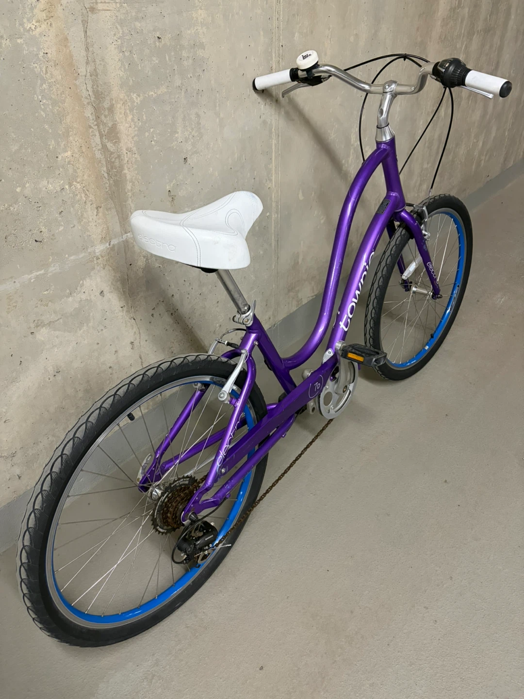 7 Speed Townie Electric Bike - Purple - photo 3