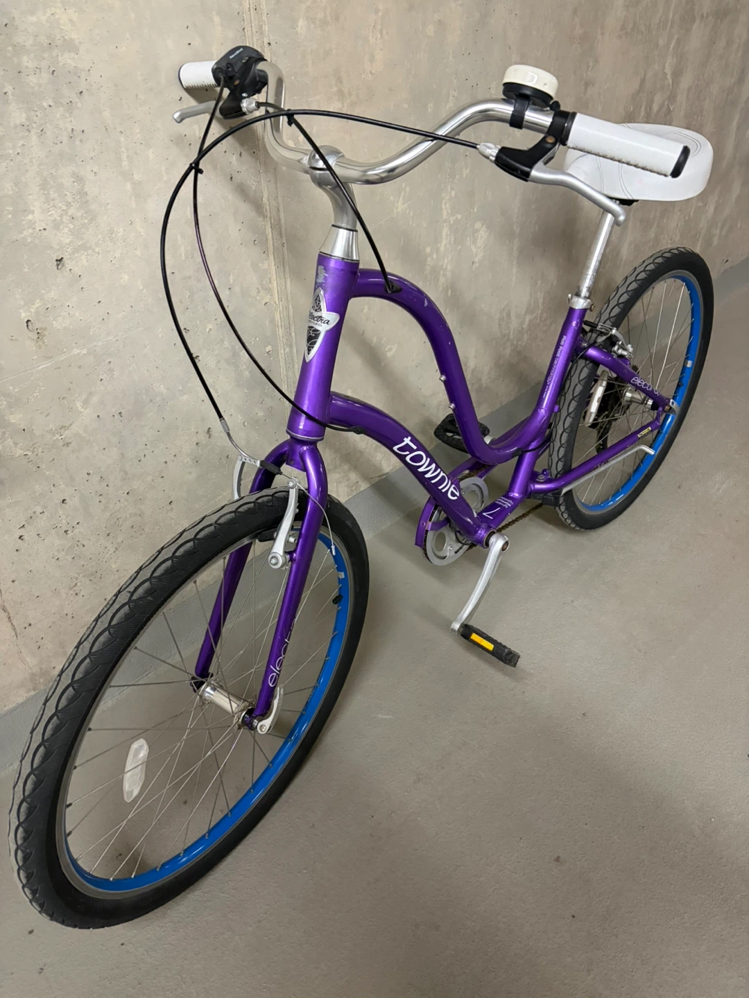 7 Speed Townie Electric Bike - Purple - photo 5