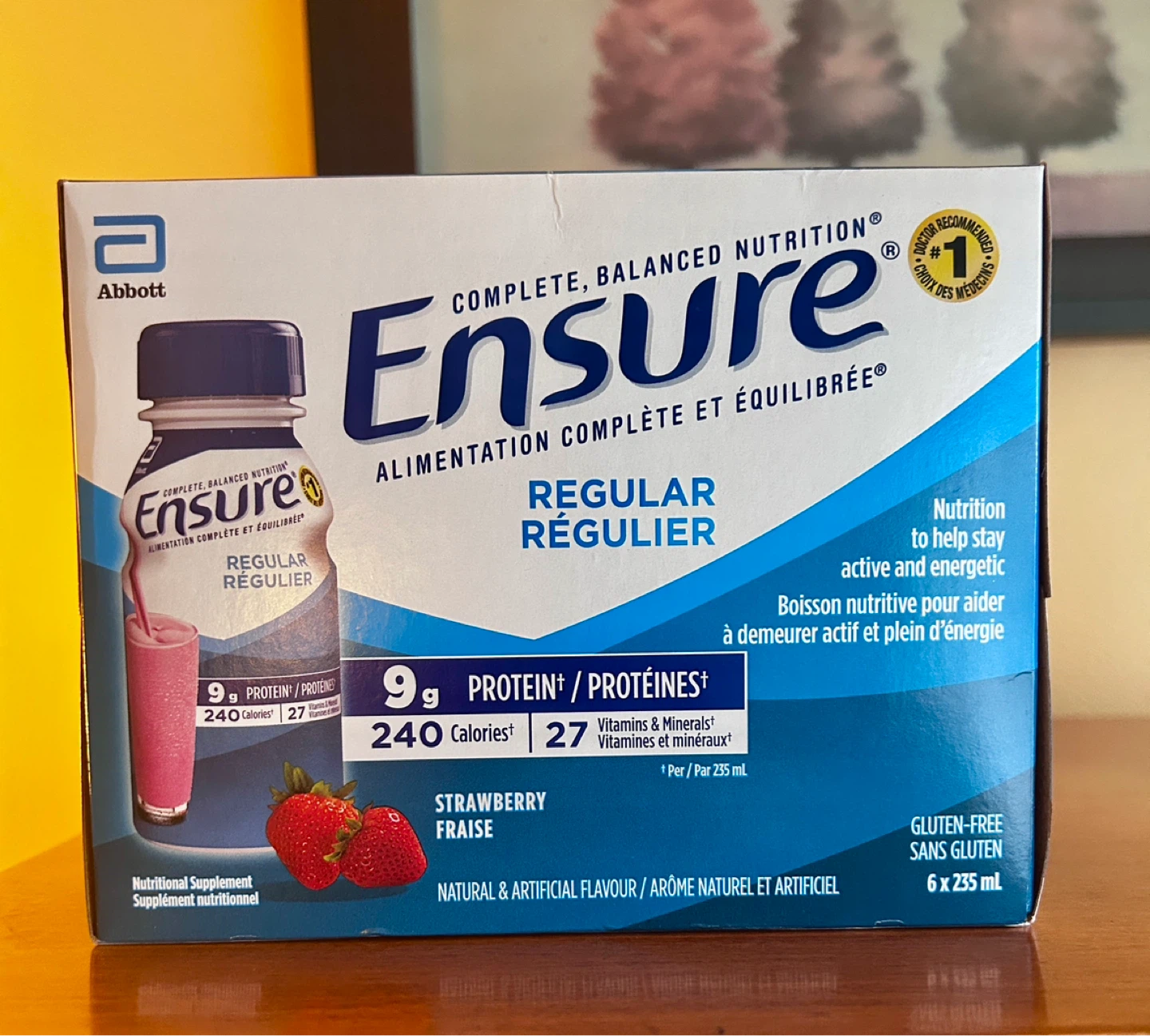 New Ensure Regular Strawberry  6 x 235 mL