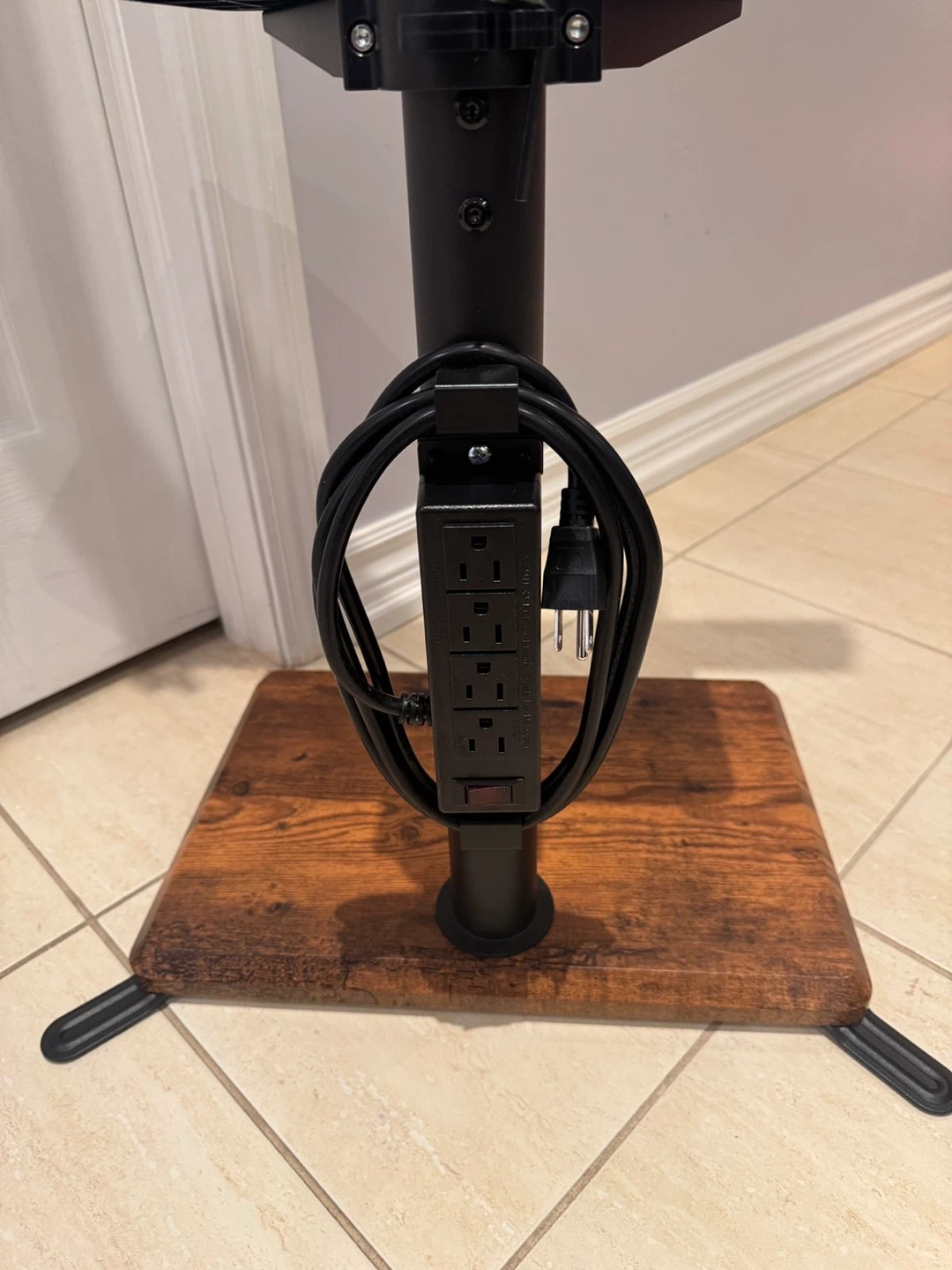 Rolling TV Stand with Shelf and Power Strip - photo 4