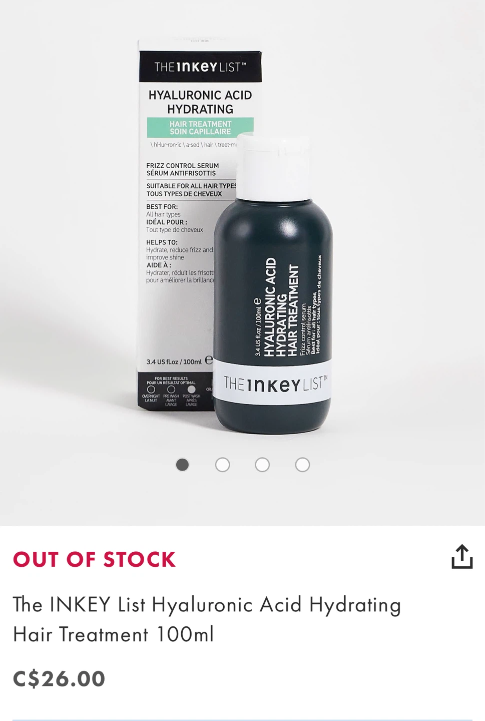 The INKEY List Hyaluronic Acid Hydrating Hair Treatment 100ml - photo 2