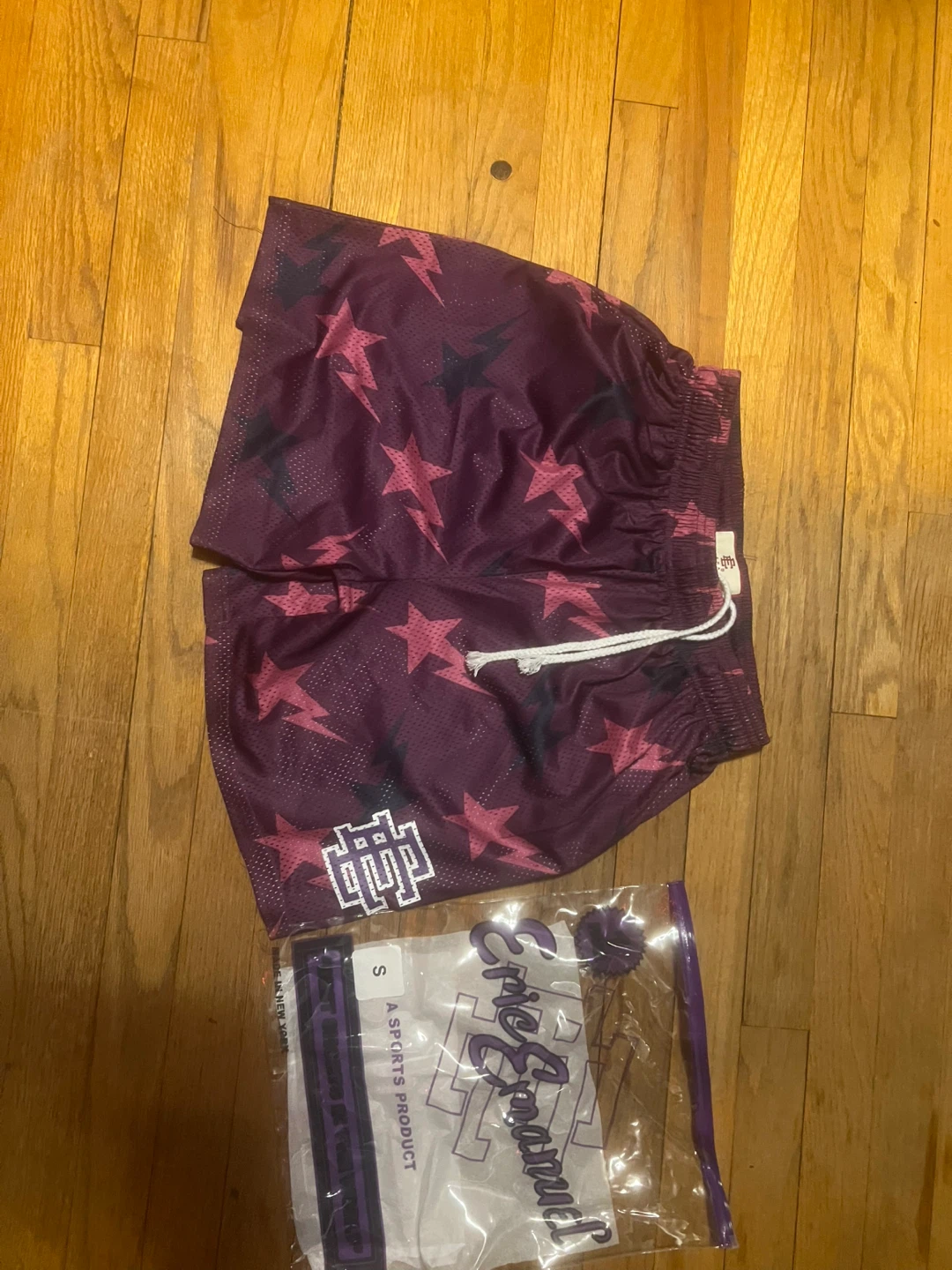 Eric Emanuel Shorts Small Purple Lightning Star