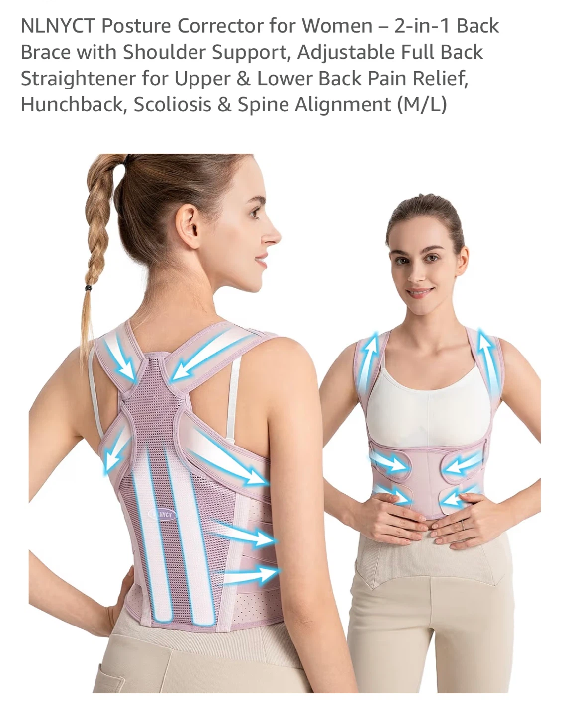 NLNYCT Posture Corrector for Women (M/L)