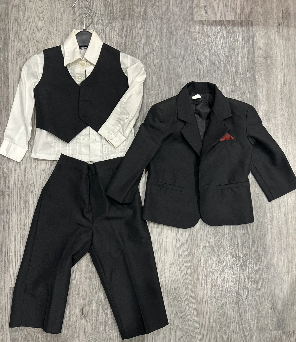 Kids Black Suit Set - Size 2