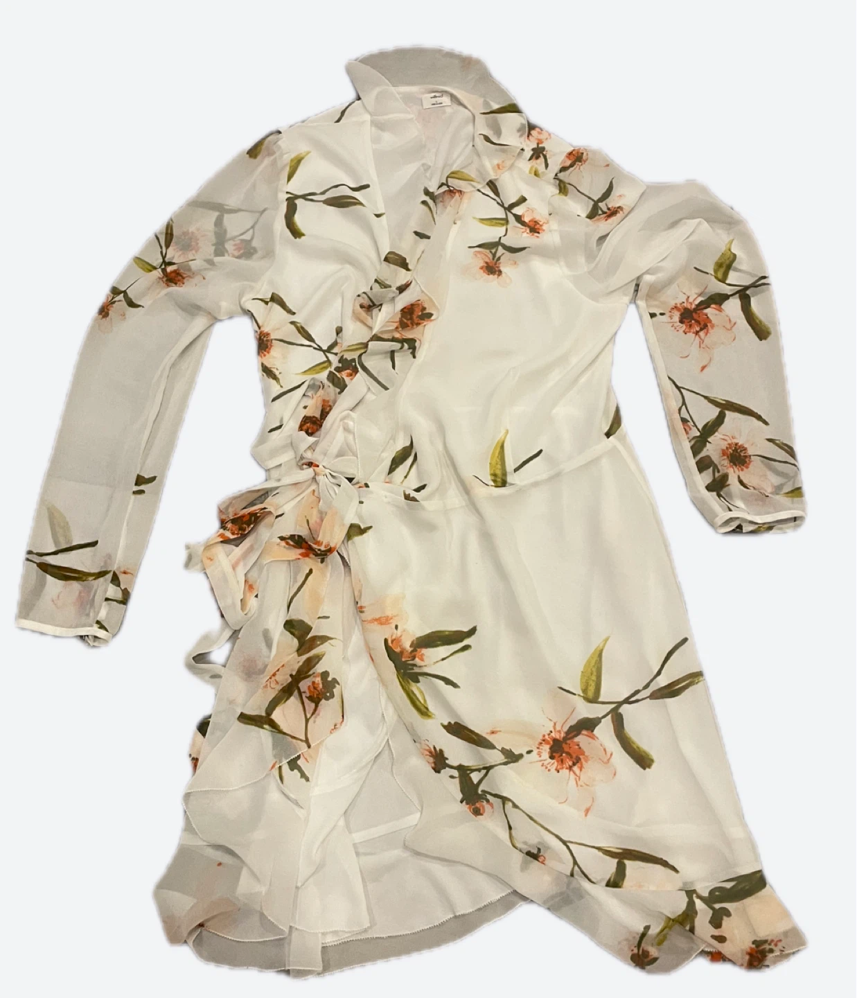 Wilfred Floral Chiffon Wrap Dress