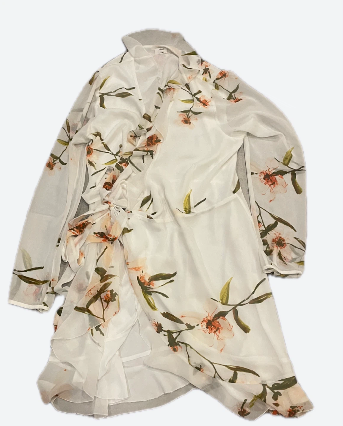 Wilfred Floral Chiffon Wrap Dress - photo 2