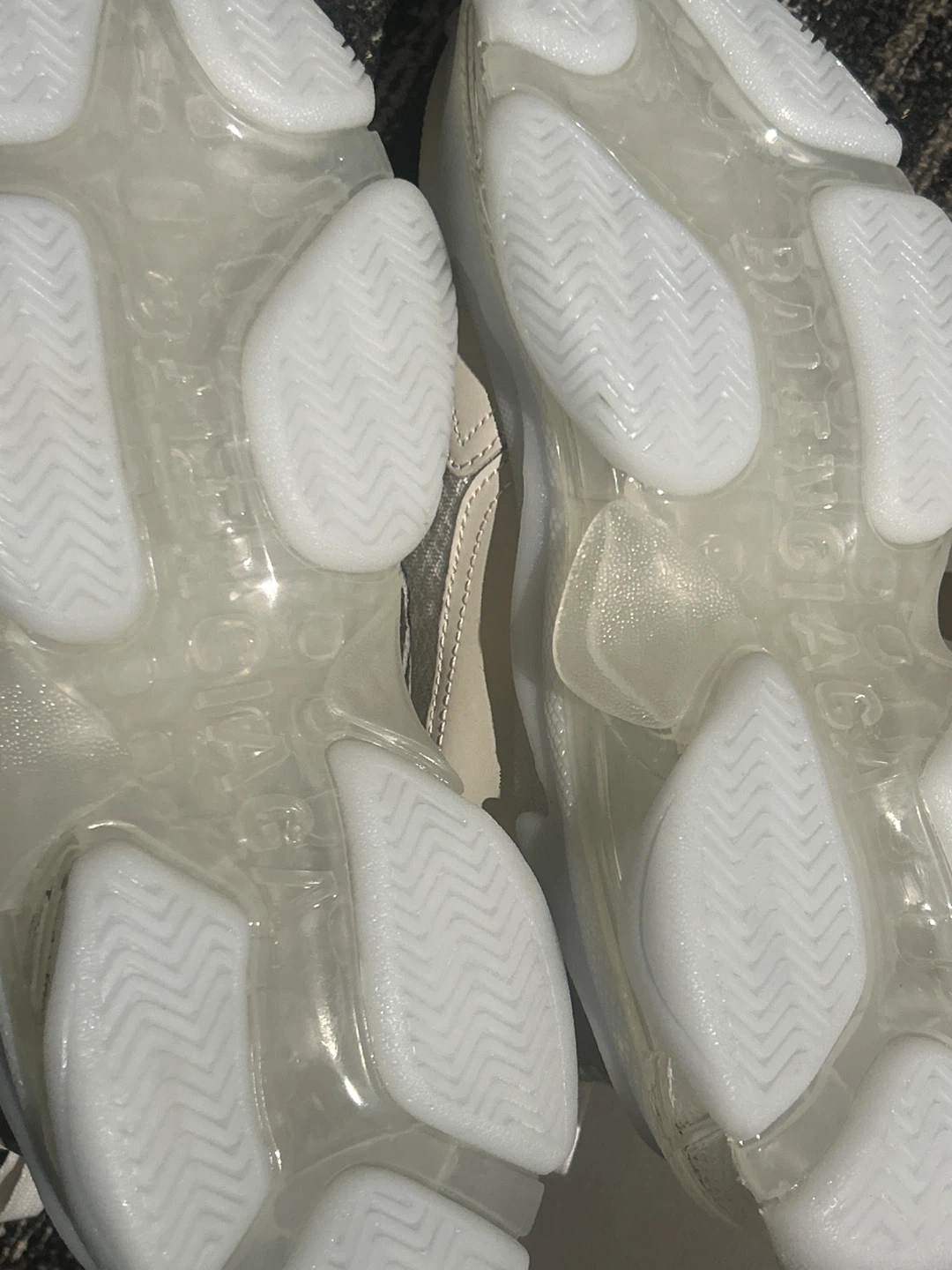 Balenciaga Women's Triple S Clear Sole Sneaker Size 37 White - photo 3