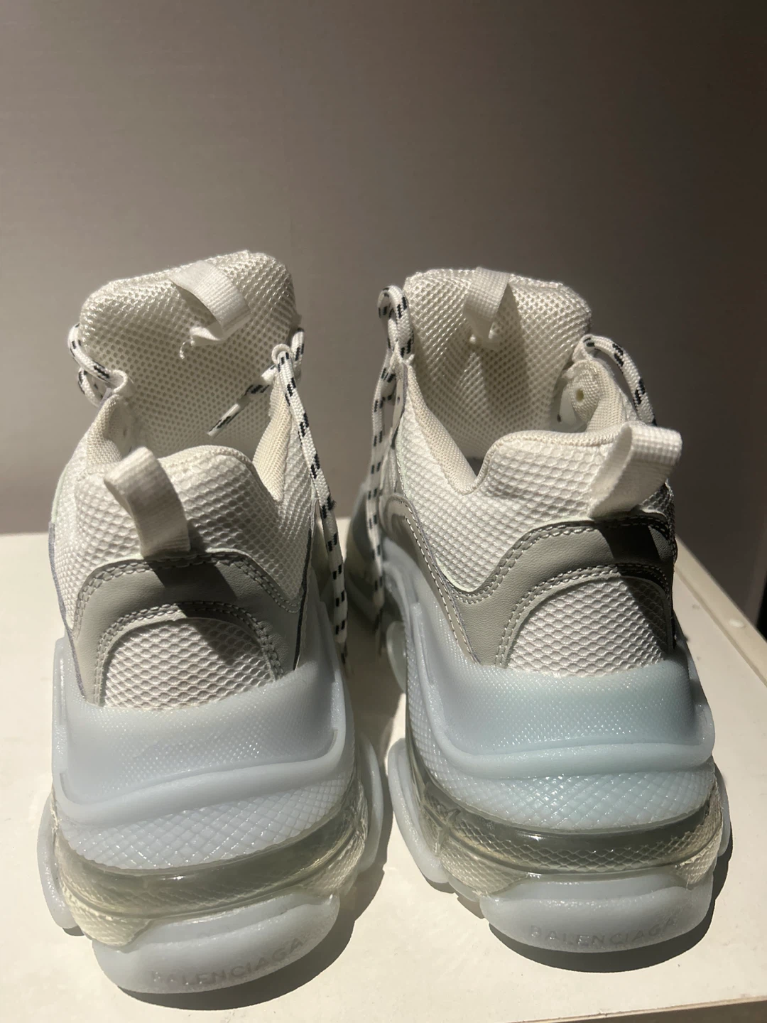 Balenciaga Women's Triple S Clear Sole Sneaker Size 37 White - photo 2