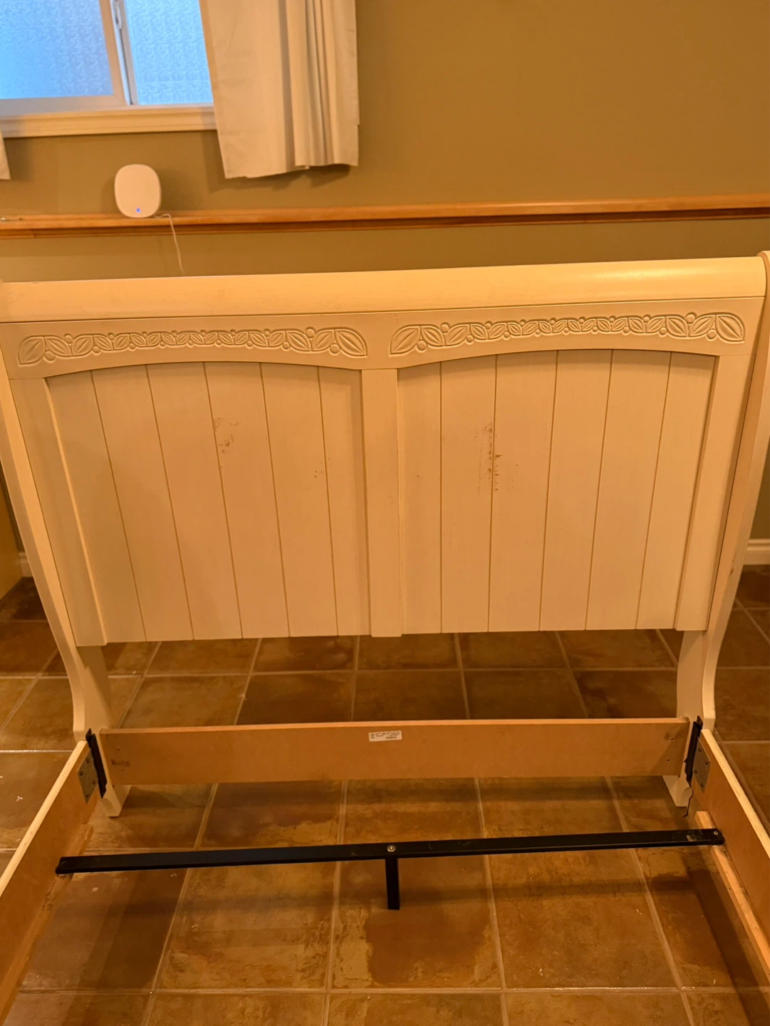 Cream Sleigh Bed Frame - photo 2