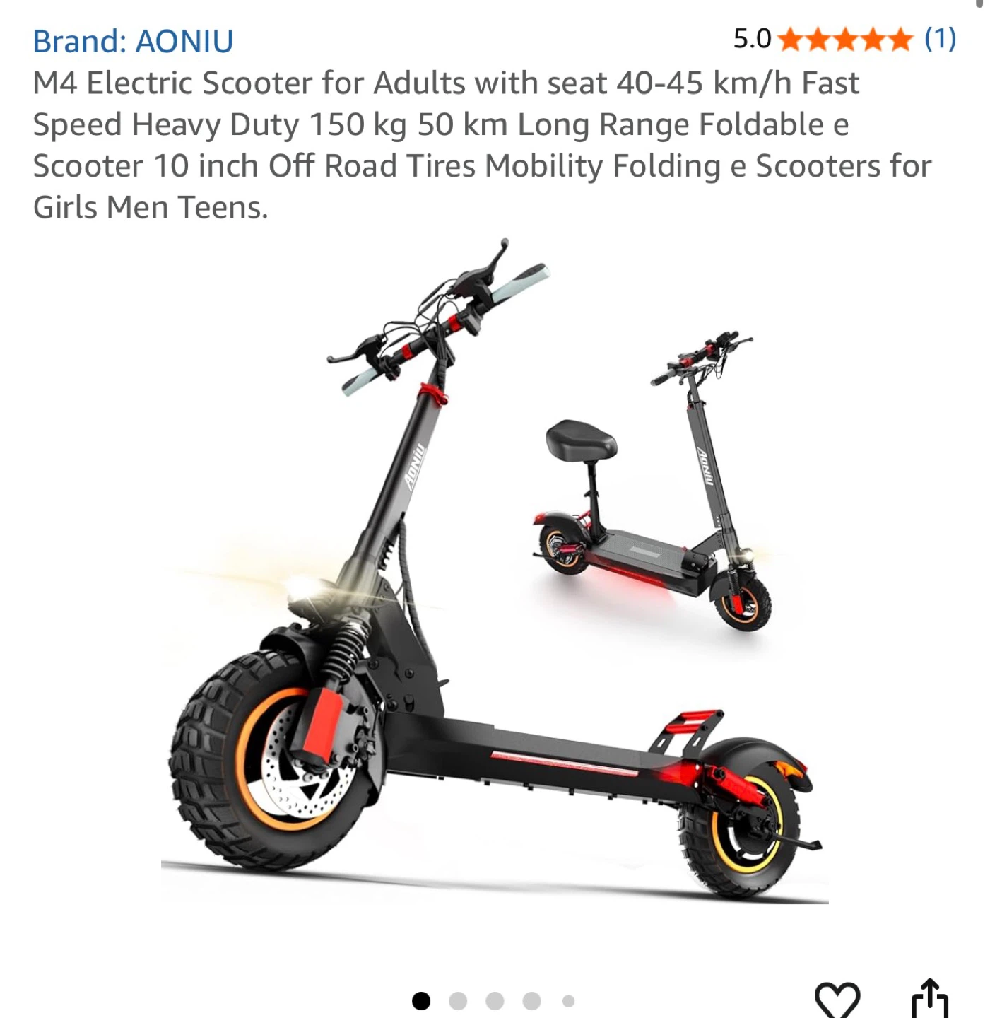 AONIU M4 Electric Scooter with Seat