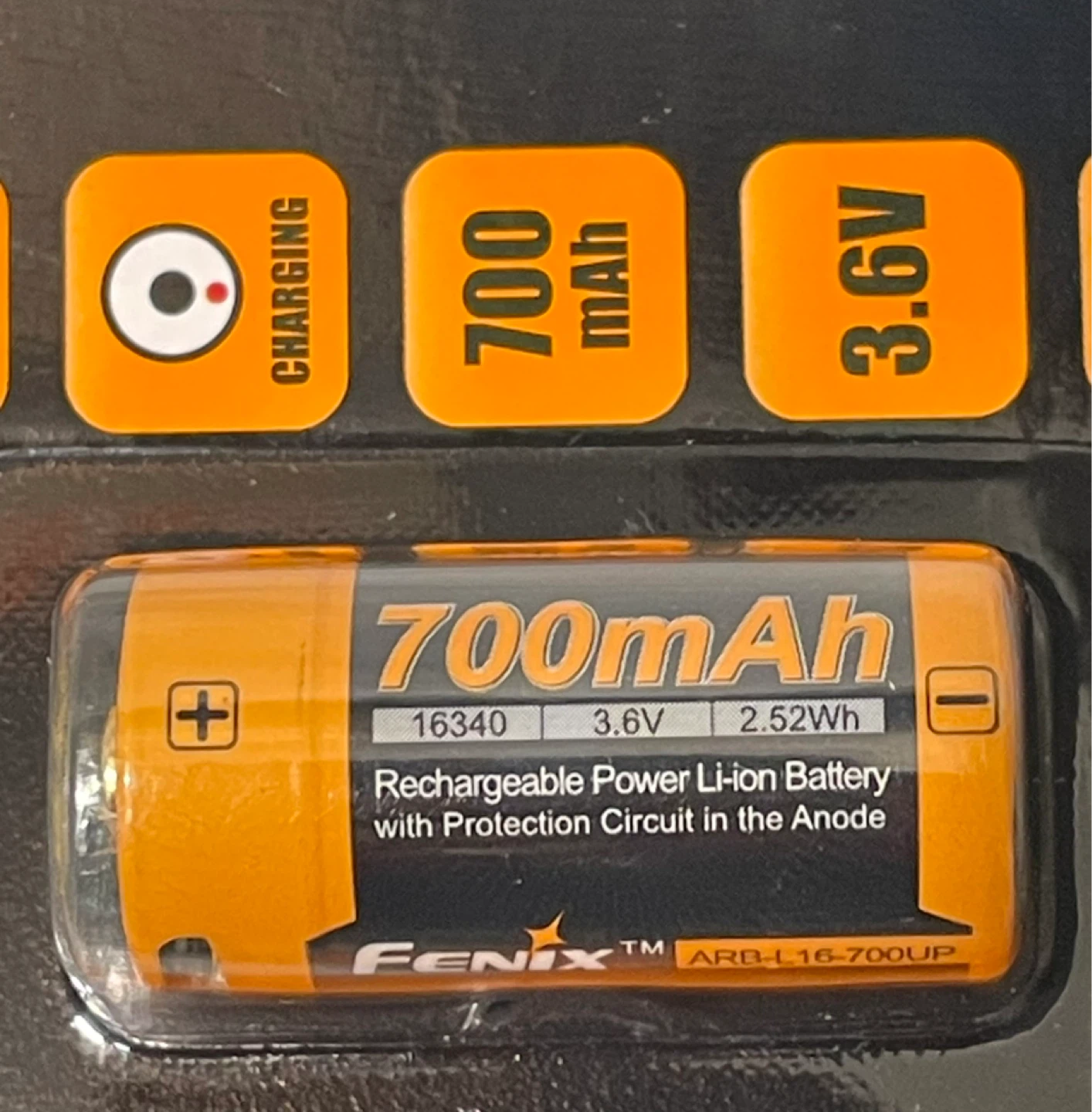 Fenix ARB-L16-700UP USB Rechargeable 16340 Li-ion Battery - photo 3
