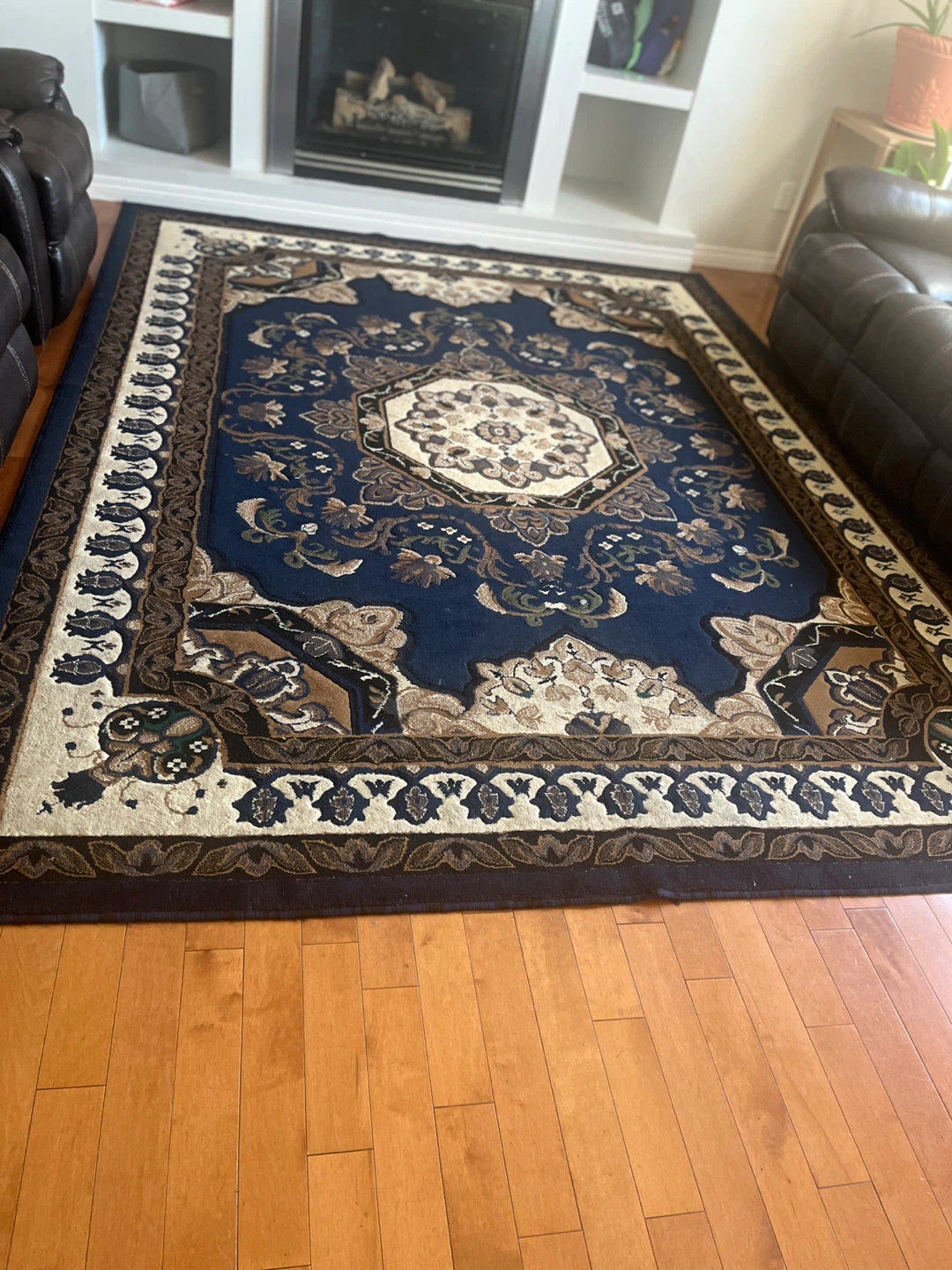 Blue Persian Style Area Rug - photo 3
