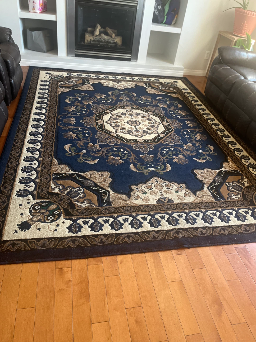 Blue Persian Style Area Rug - photo 4