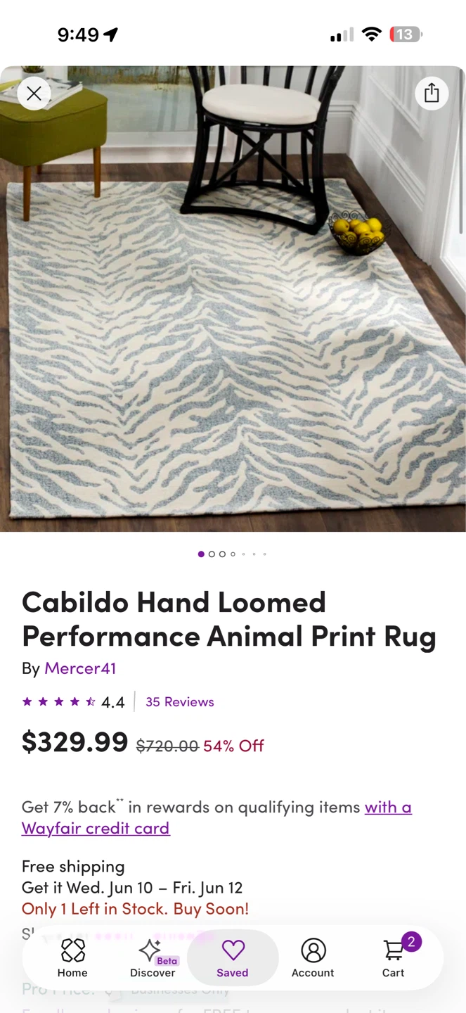 8x10 Zebra Rug - photo 3