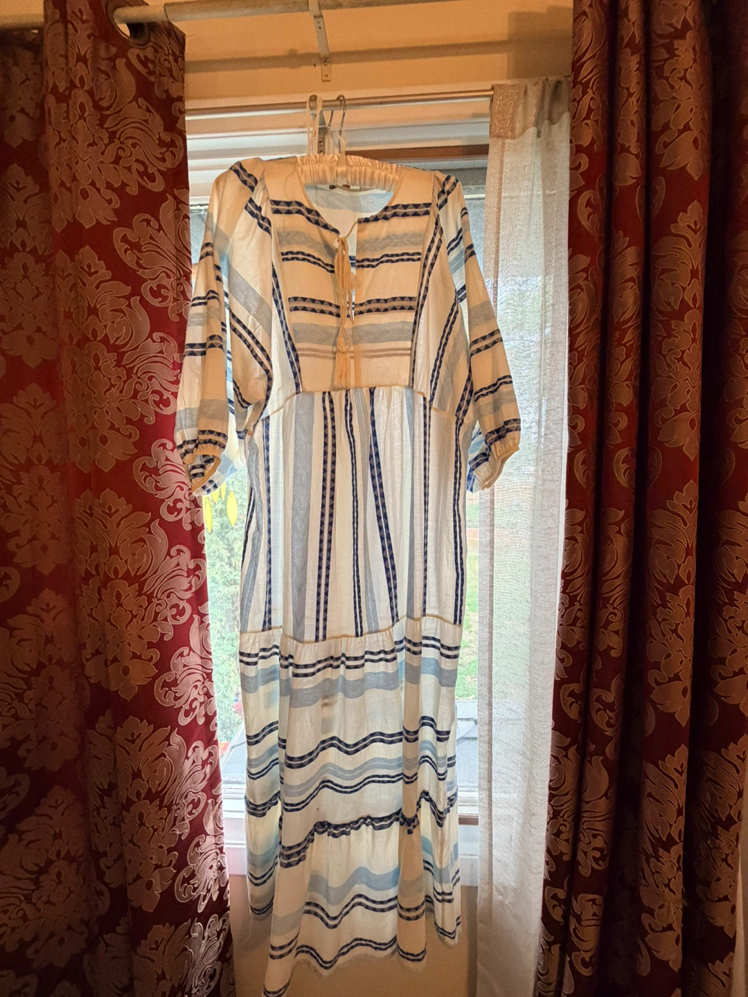 Flowy Maxi Dress with Tassels - photo 4