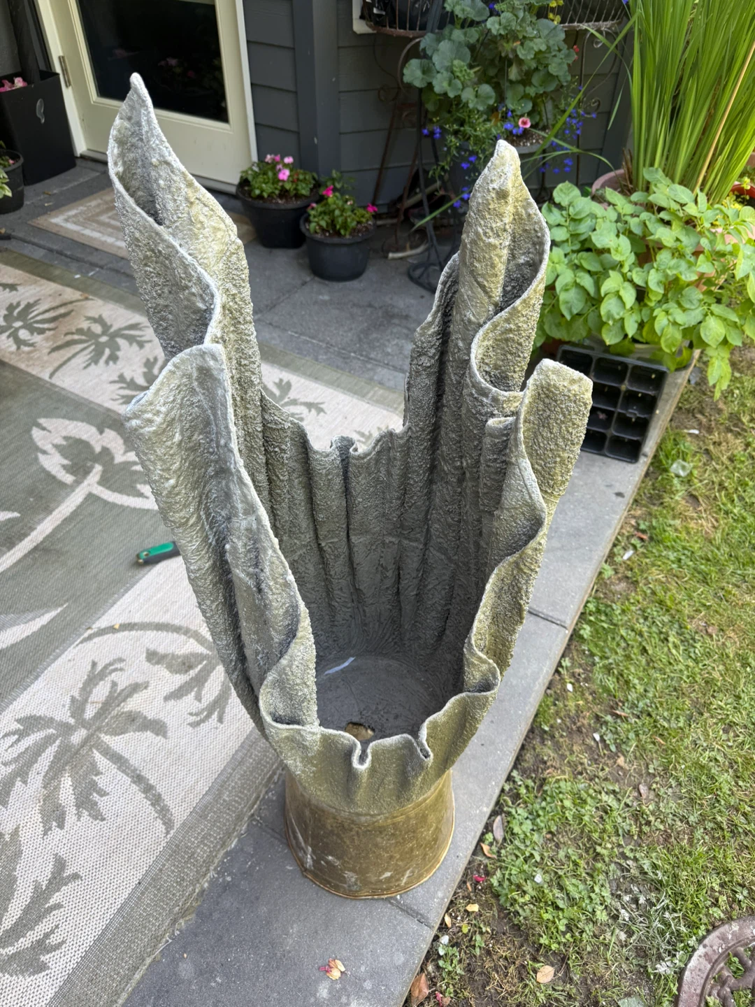 Unique Concrete Fabric Planter - photo 2