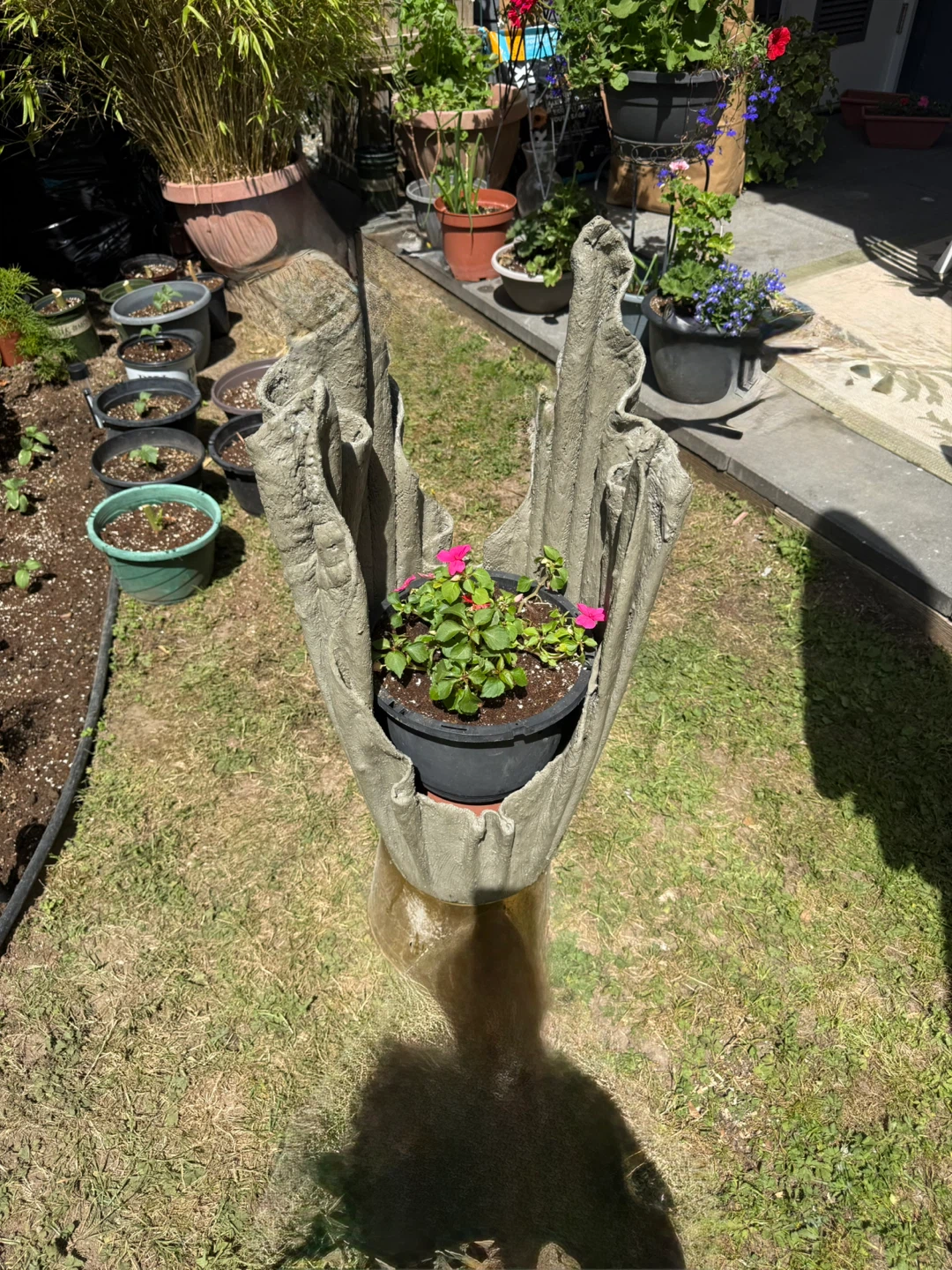 Unique Concrete Fabric Planter