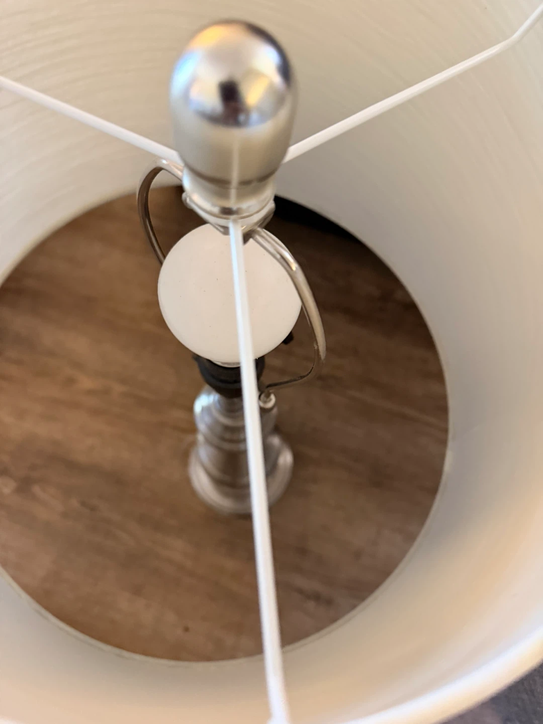 Table Lamp with Textured White Shade