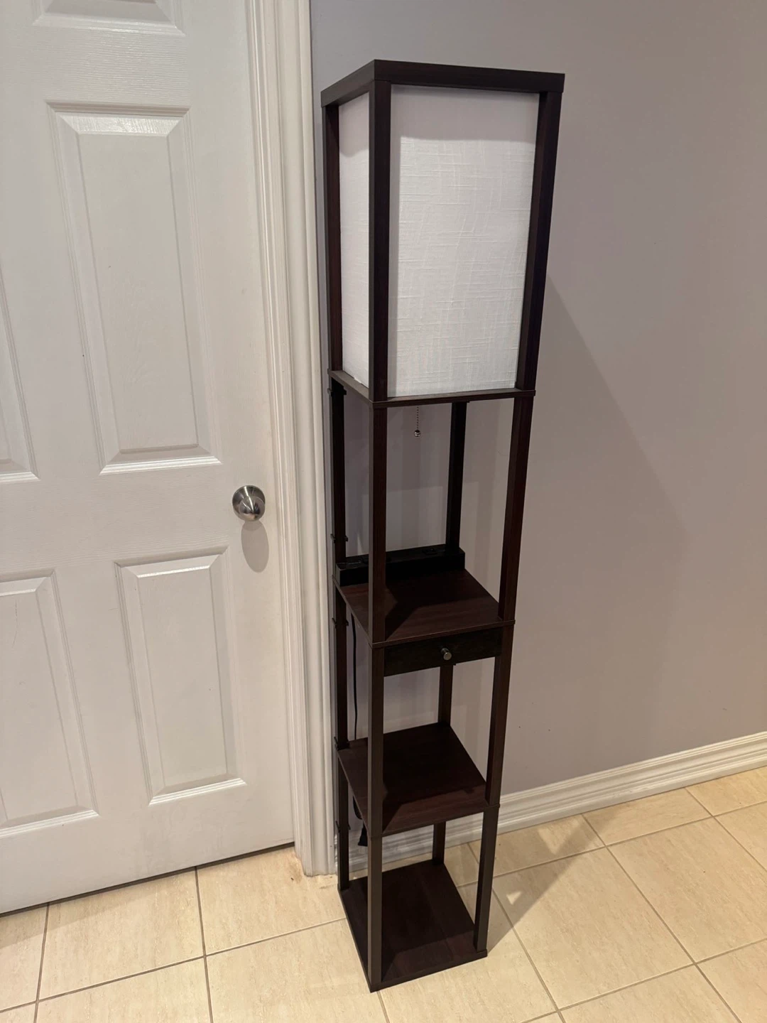 Floor Lamp with Shelves
