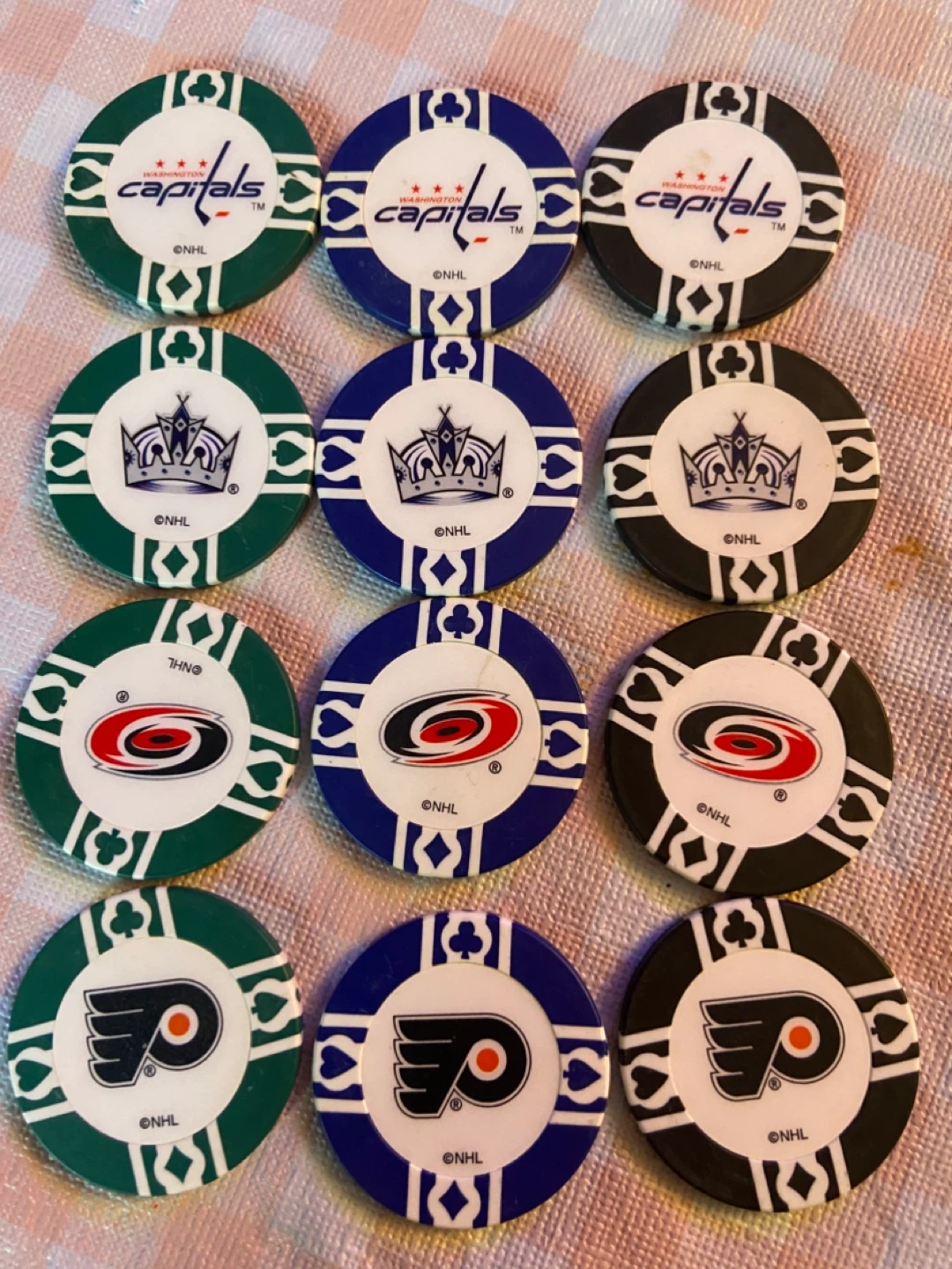 NHL Team Poker Chips