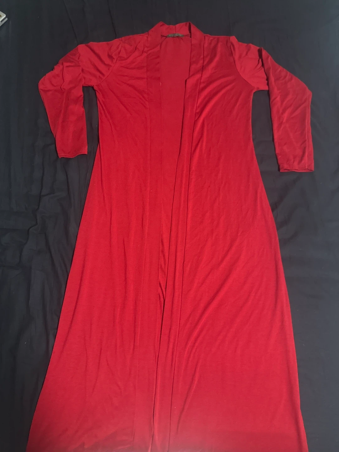 Red Long Sleeve Cardigan