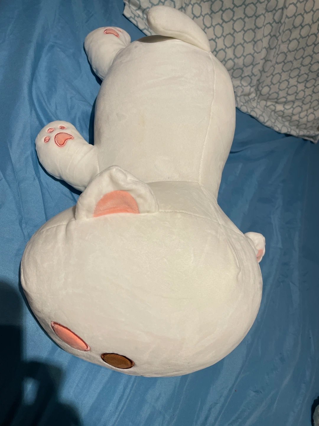 White Plush Cat Stuffed Animal Toy - photo 2