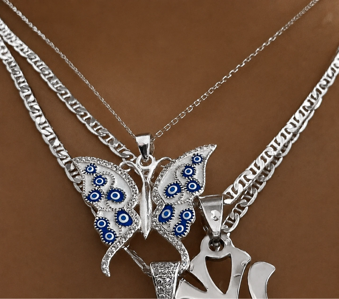 Butterfly Evil Eye Necklace