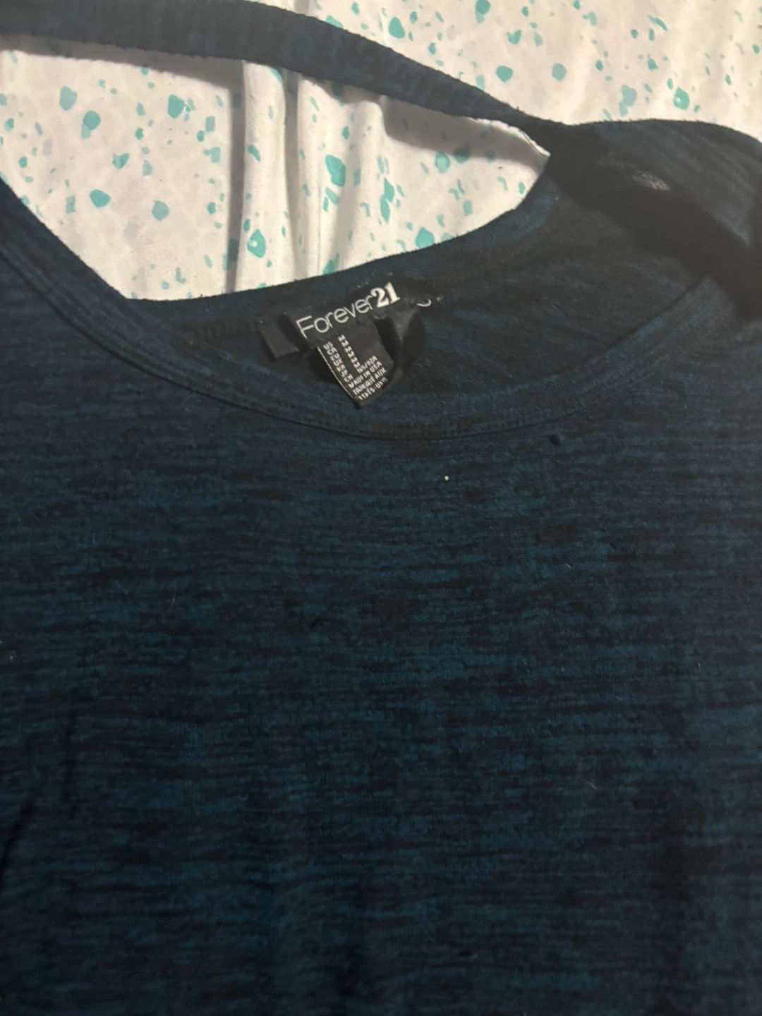 Forever 21 Teal Melange Long Sleeve Top - photo 2