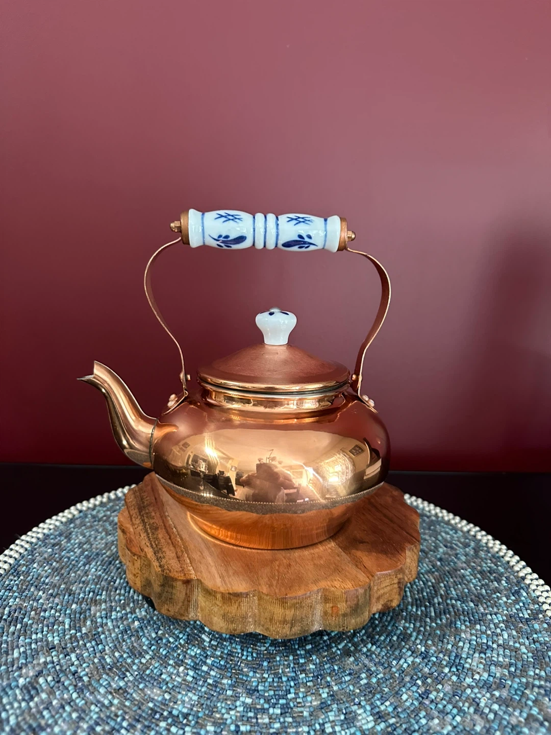Copper Tea Kettle with Decorative Handle - photo 2