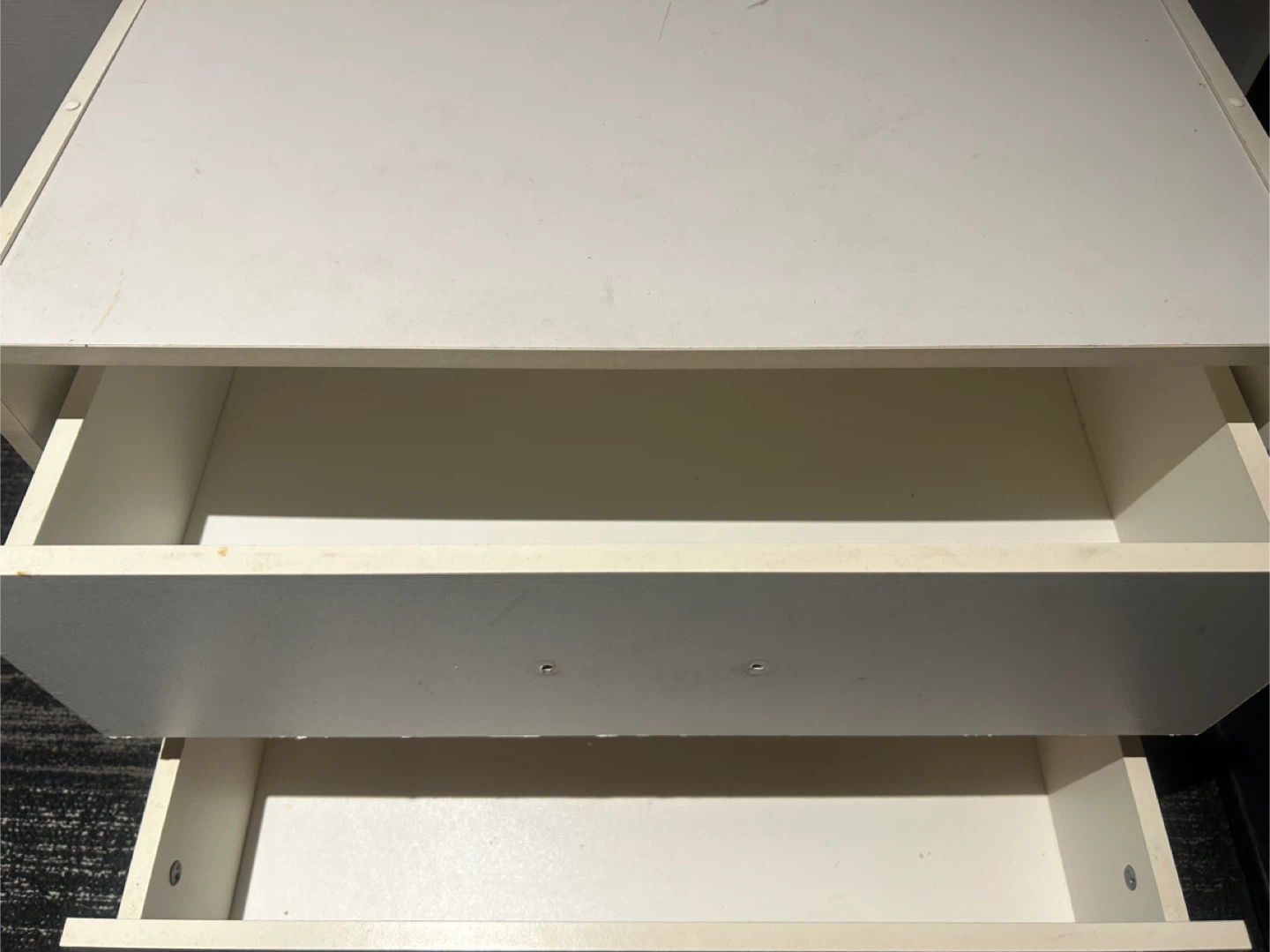 White 2 Drawer Unit