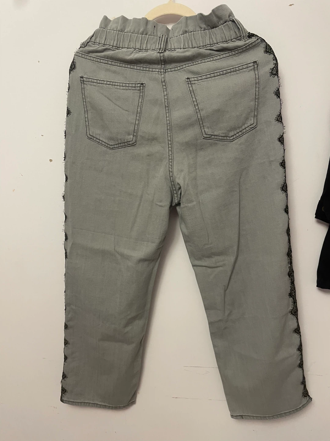 Grey Lace Trim Jeans - photo 2