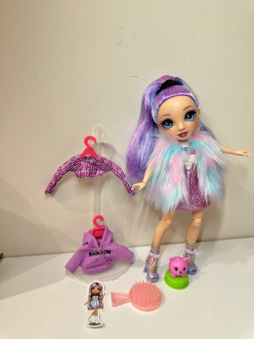 💜Good value Rainbow High Doll Violet Villow with Accessories - photo 5