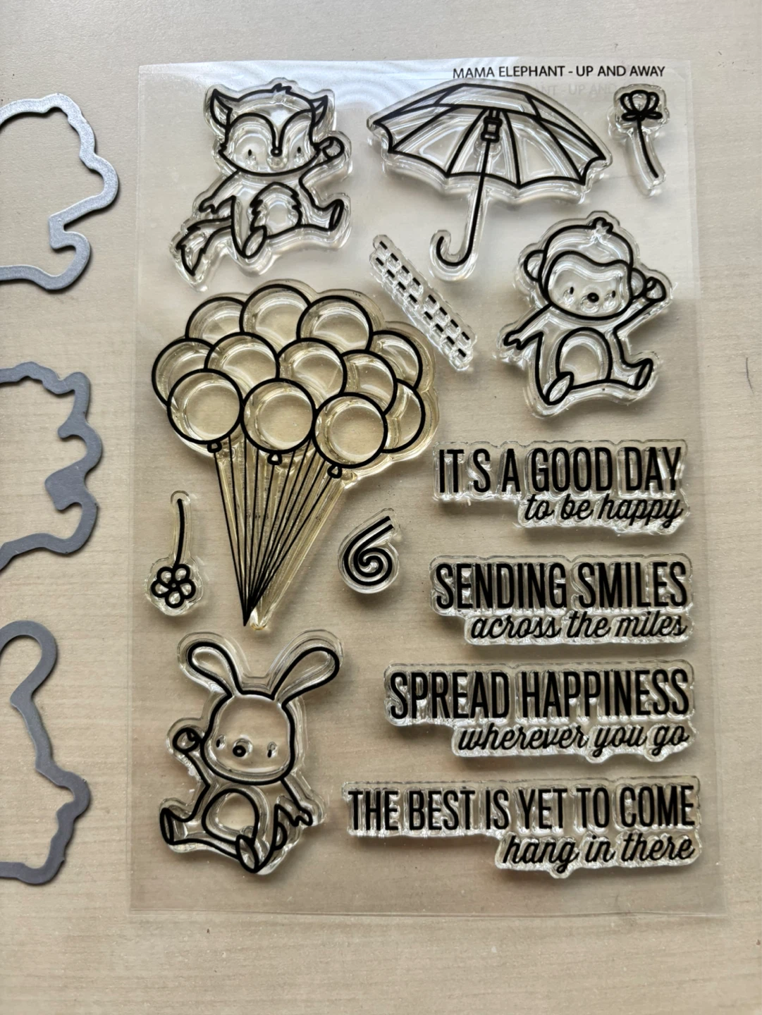 Mama elephant up and away stamp & die cut set - photo 2