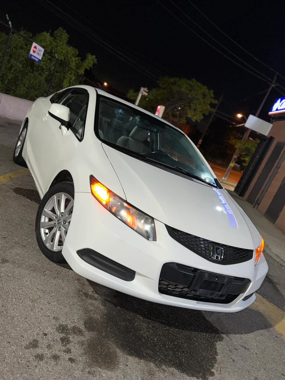 White 2012 Honda Civic Coupe