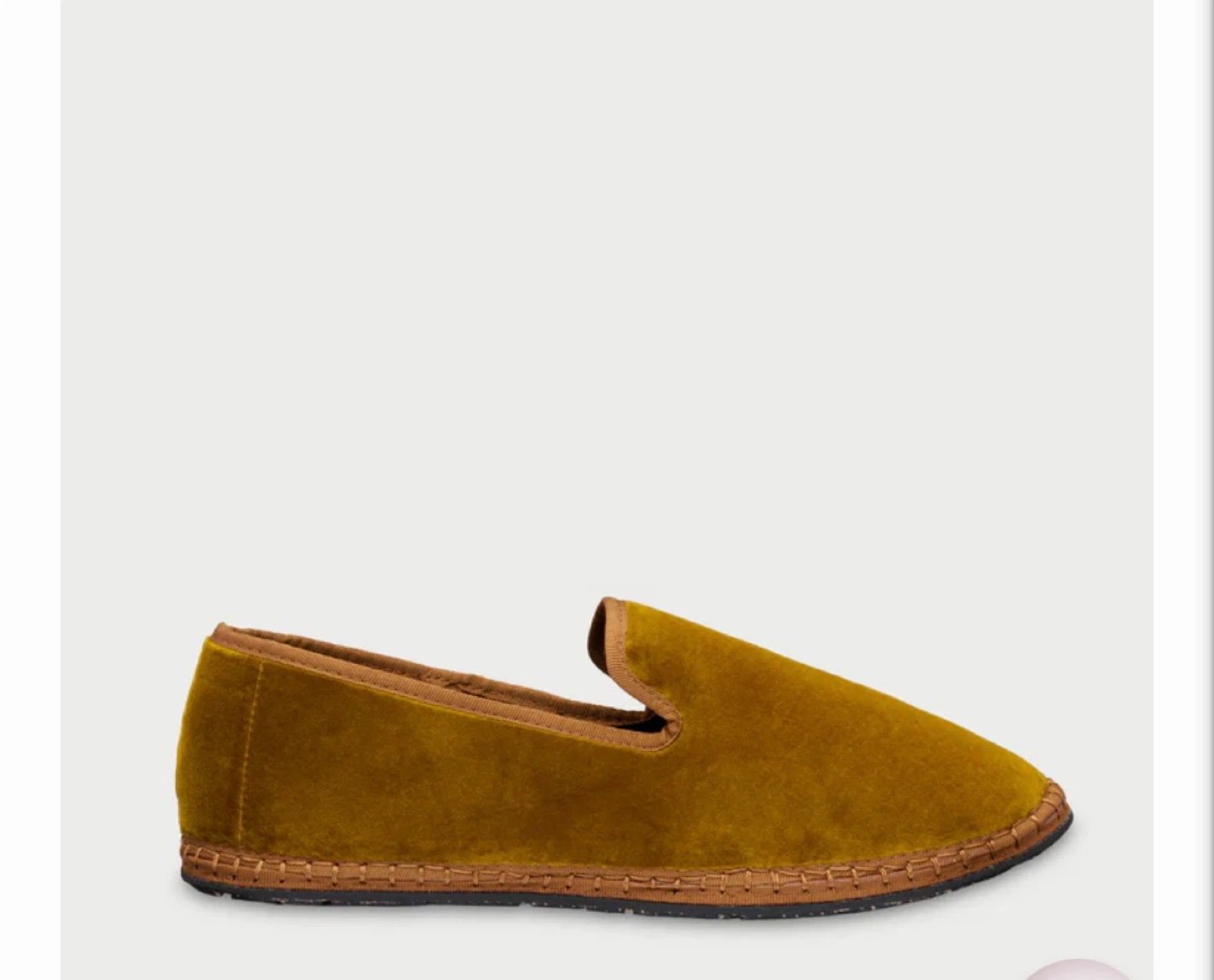 Flabelous Velvet Espadrille Loafers Mustard Yellow