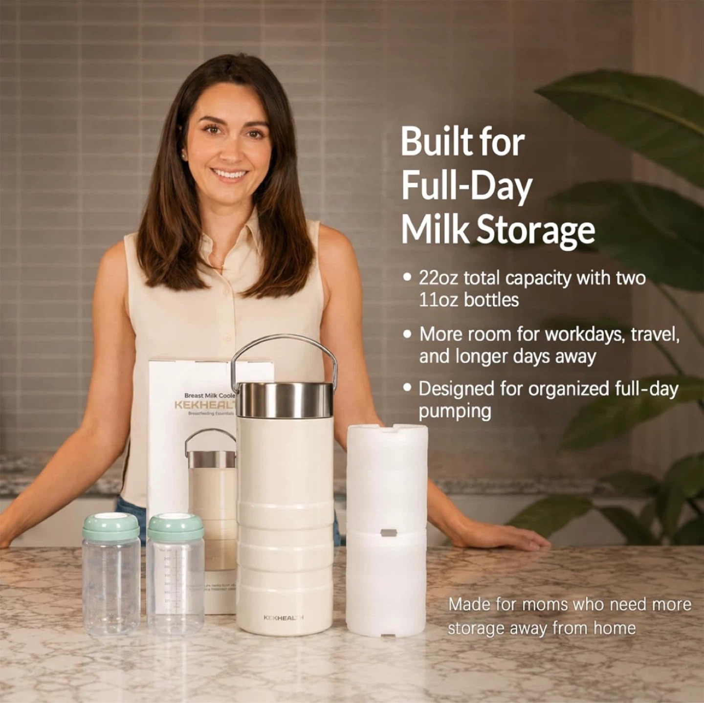 KEKHEALTH Premium Stainless Steel Breast Milk Cooler 650mL - photo 4