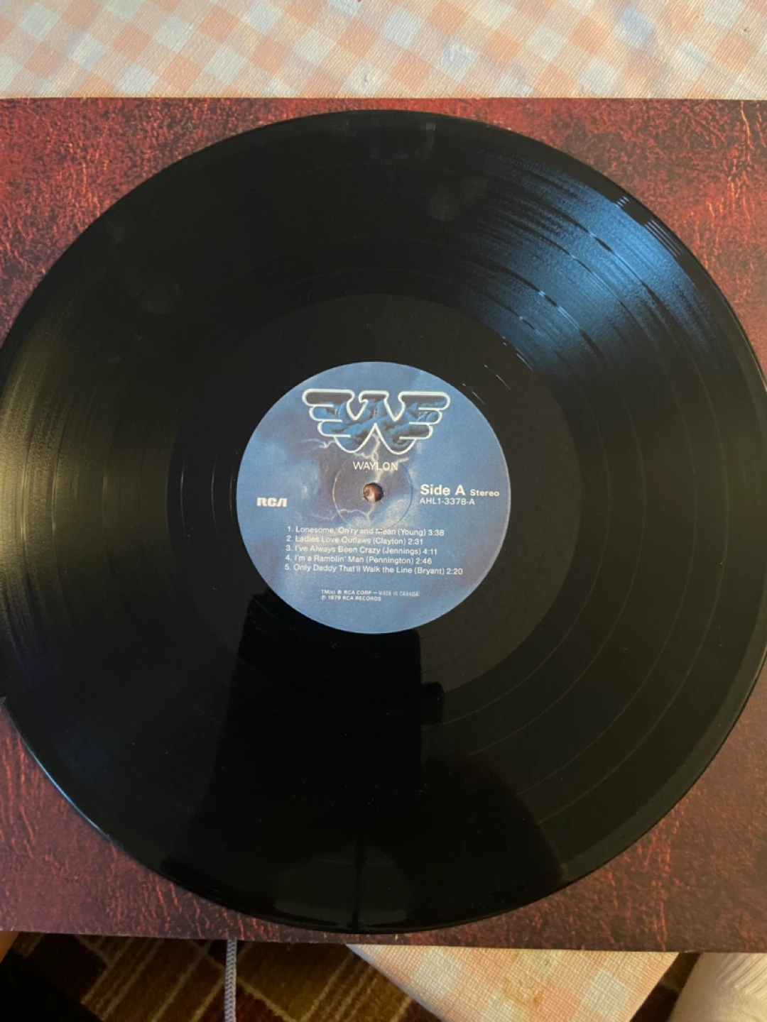 Waylon Jennings Greatest Hits Vinyl Record - photo 5