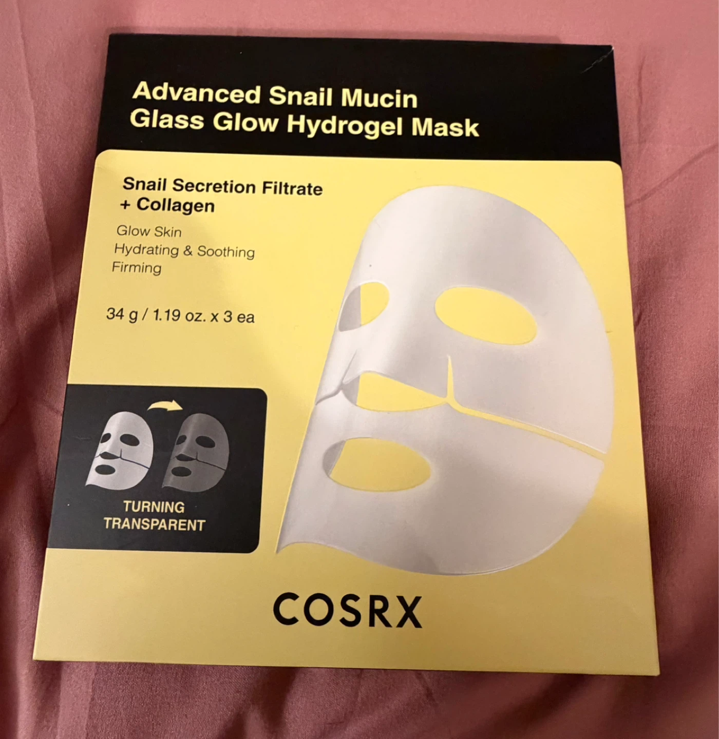 COSRX Advanced Snail Mucin Glass Glow Hydrogel Mask 3ea