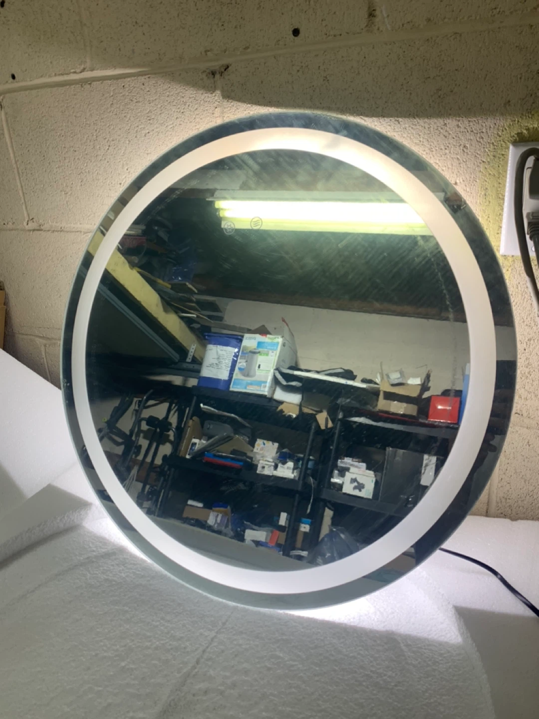 Round LED Bathroom Mirror with Touch Switch - photo 2