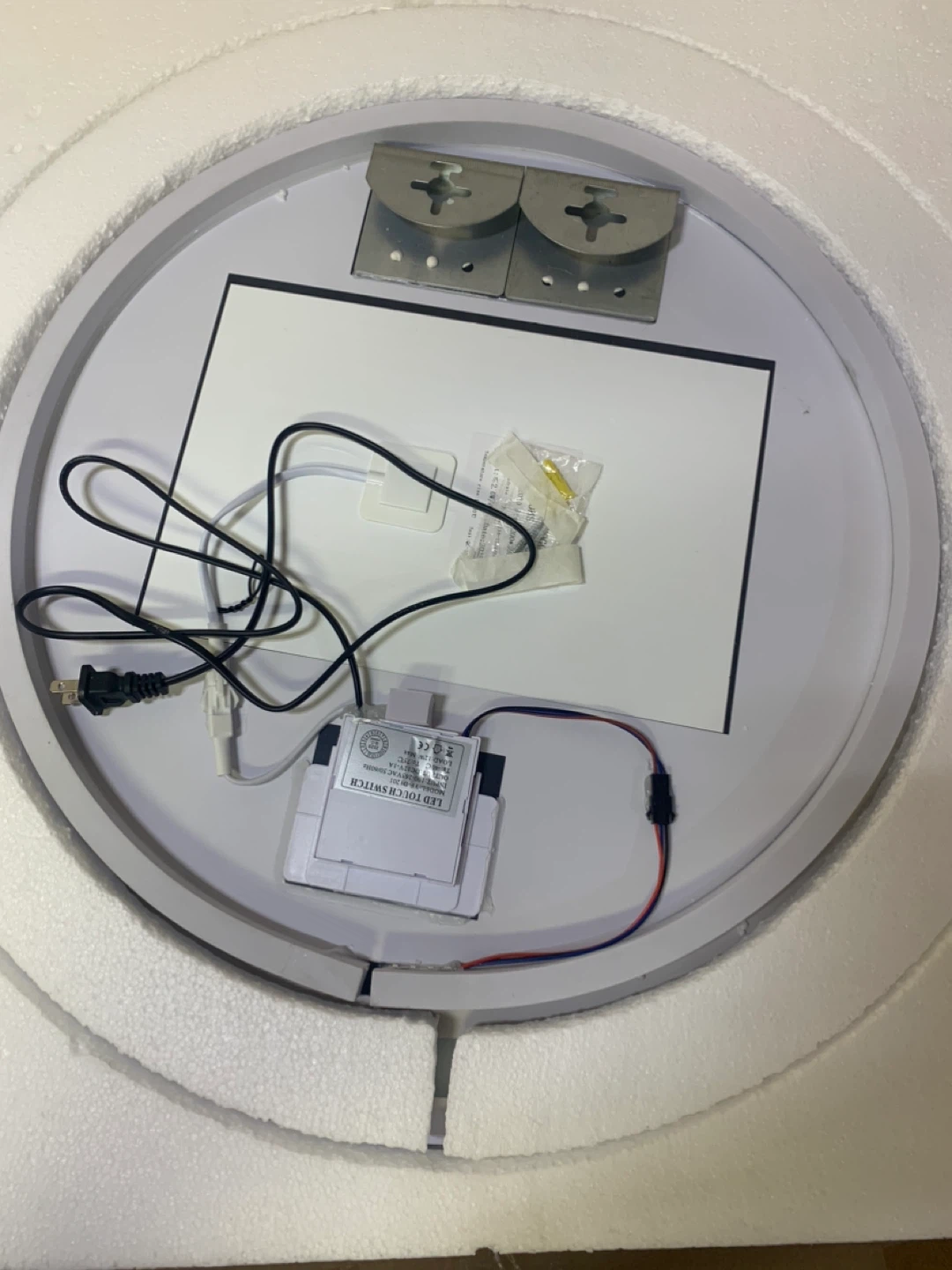 Round LED Bathroom Mirror with Touch Switch - photo 3